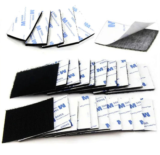 10Pcs Strong Self-Adhesive Hook and Loop Fastener Tape Rectangle Nylon Sticker Adhesive Tape with Strong Glue for DIY Craft