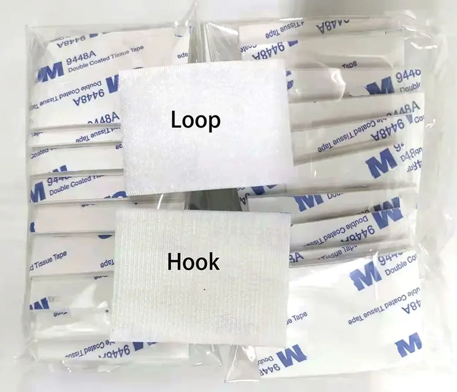 10Pcs Strong Self-Adhesive Hook and Loop Fastener Tape Rectangle Nylon Sticker Adhesive Tape with Strong Glue for DIY Craft